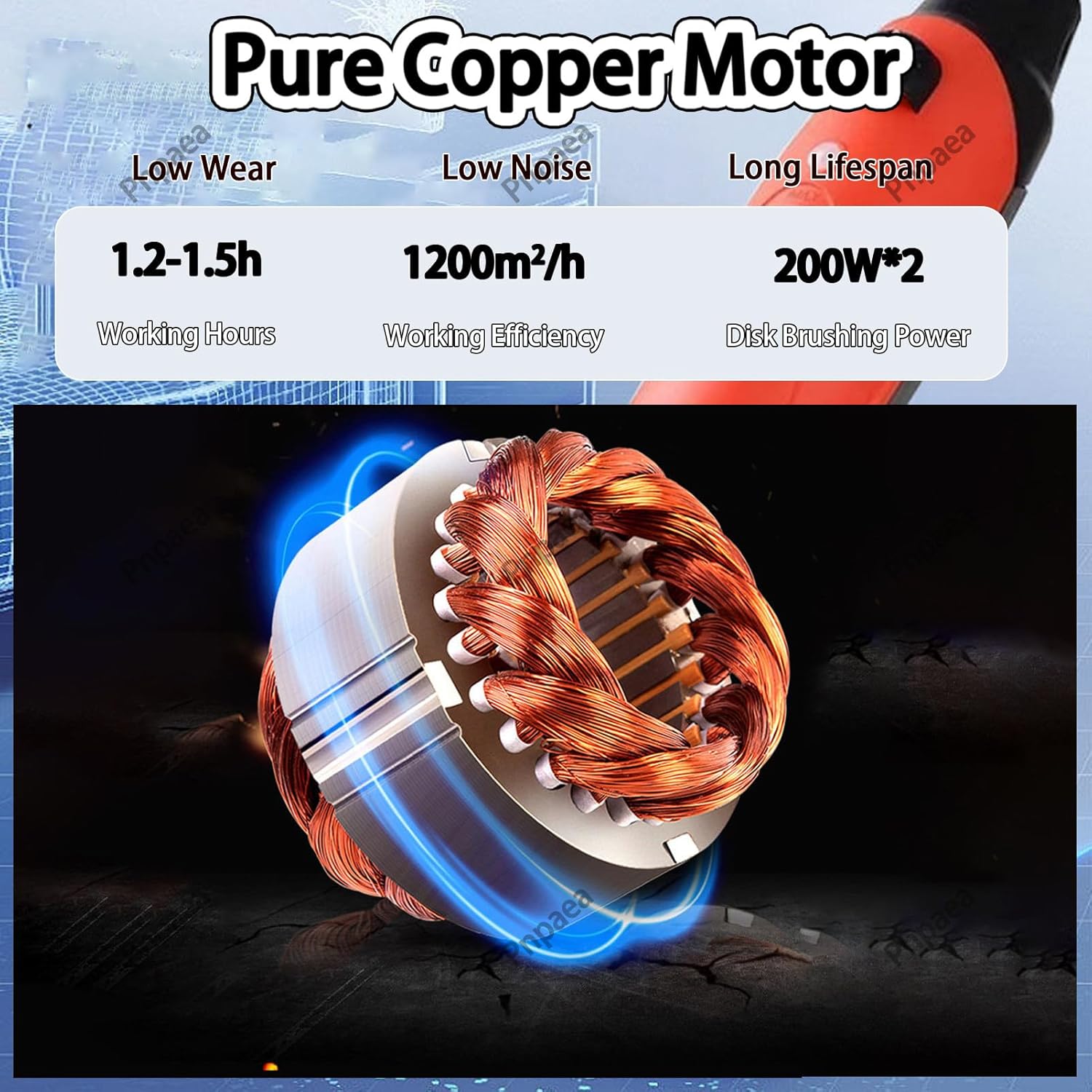 Floor Scrubber,Mini Floor Scrubber,Floor Polishers and Buffers,360° Rotating Head,36V Battery Powered,with Double Brush,for Tile and Hard Surfaces White