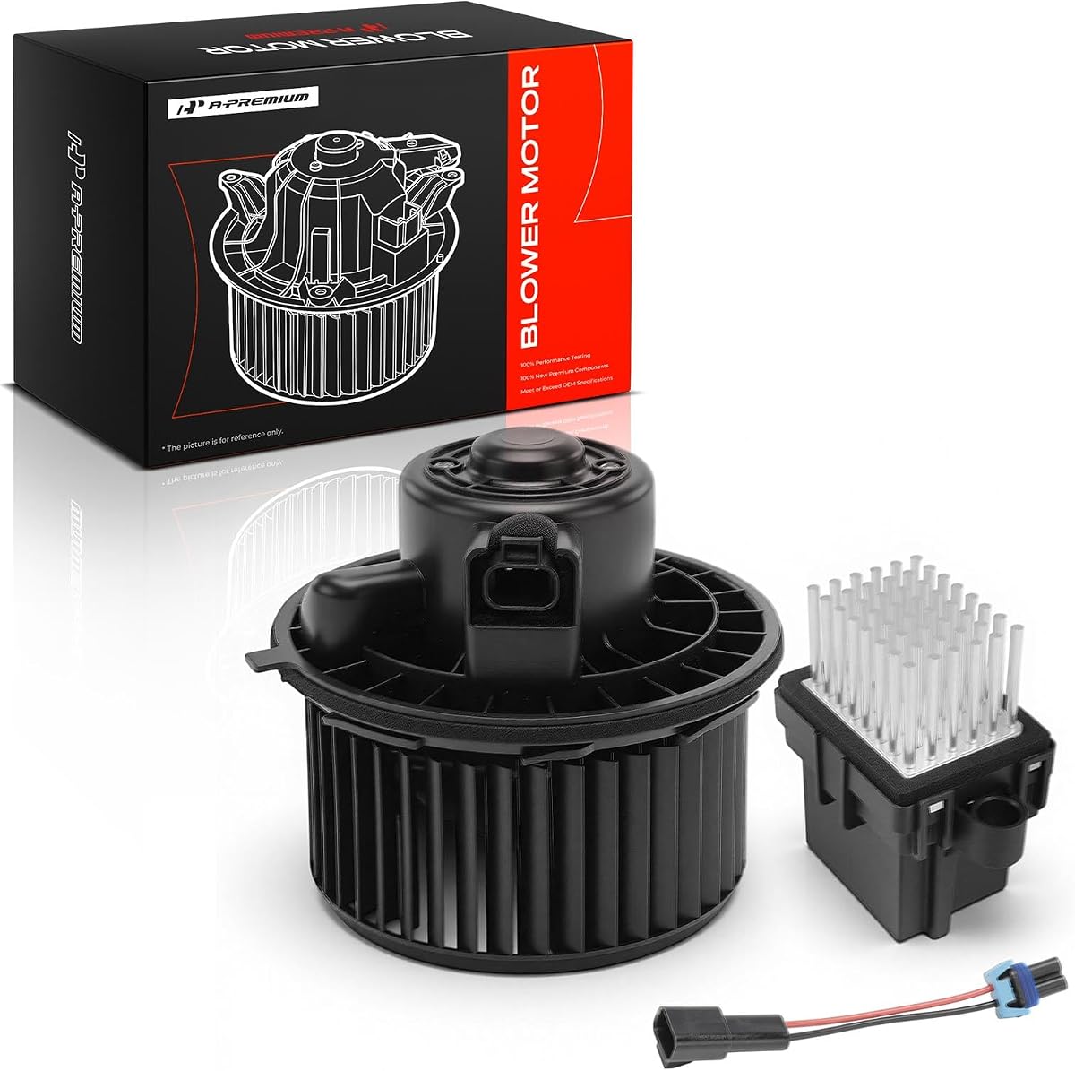 A-Premium Front HVAC Heater Blower Motor and Resistor Assembly | Compatible with Chevrolet Silverado 1500, Suburban, Tahoe & GMC Sierra 1500/2500 HD, Yukon & Cadillac Escalade & Hummer H2