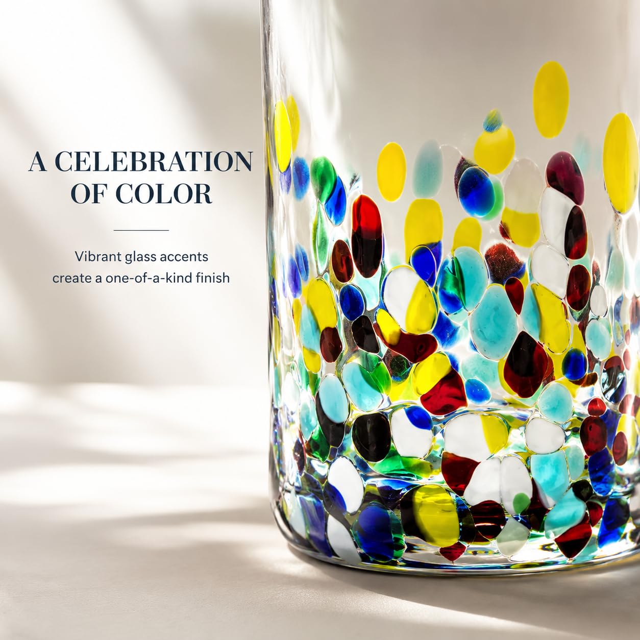 Lot de 6 verres à confettis mexicains multicolores de 473,6 g, faits à la