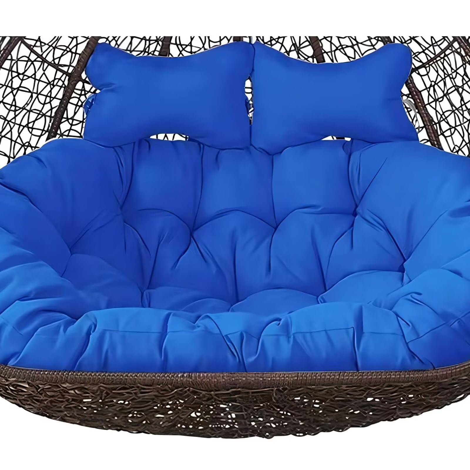 VITIWEDTY 15 Seater Egg Chair Swing Cushion Outdoor, Washable Hanging Egg Chair Cushions Replacement, Large Single Chair Pads Nest Shaped Seat Cushions, Thick Soft Solid Color Chair Back Pillow