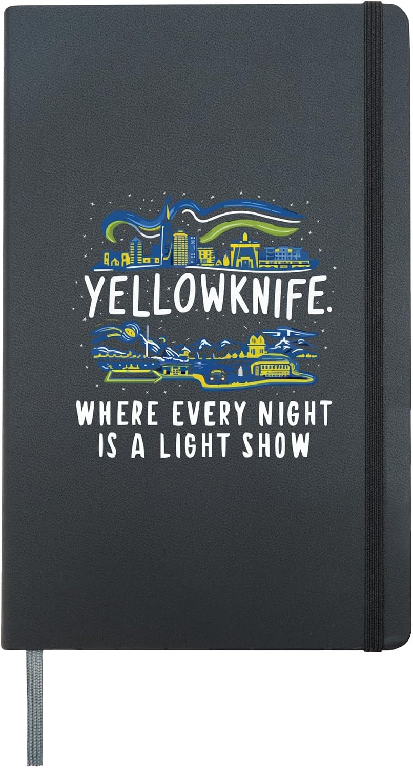 Yellowknife Canada Travel Vacation I Love Yellowknife Hardcover Journal, Black