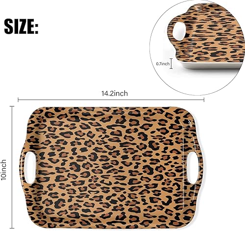 Miniatura 35 de Bandeja decorativa con asas, bandejas rectangulares multiusos para restaurante, fiestas, mesa de café, cocina, tortuga retro Tortuga retro,Bandera