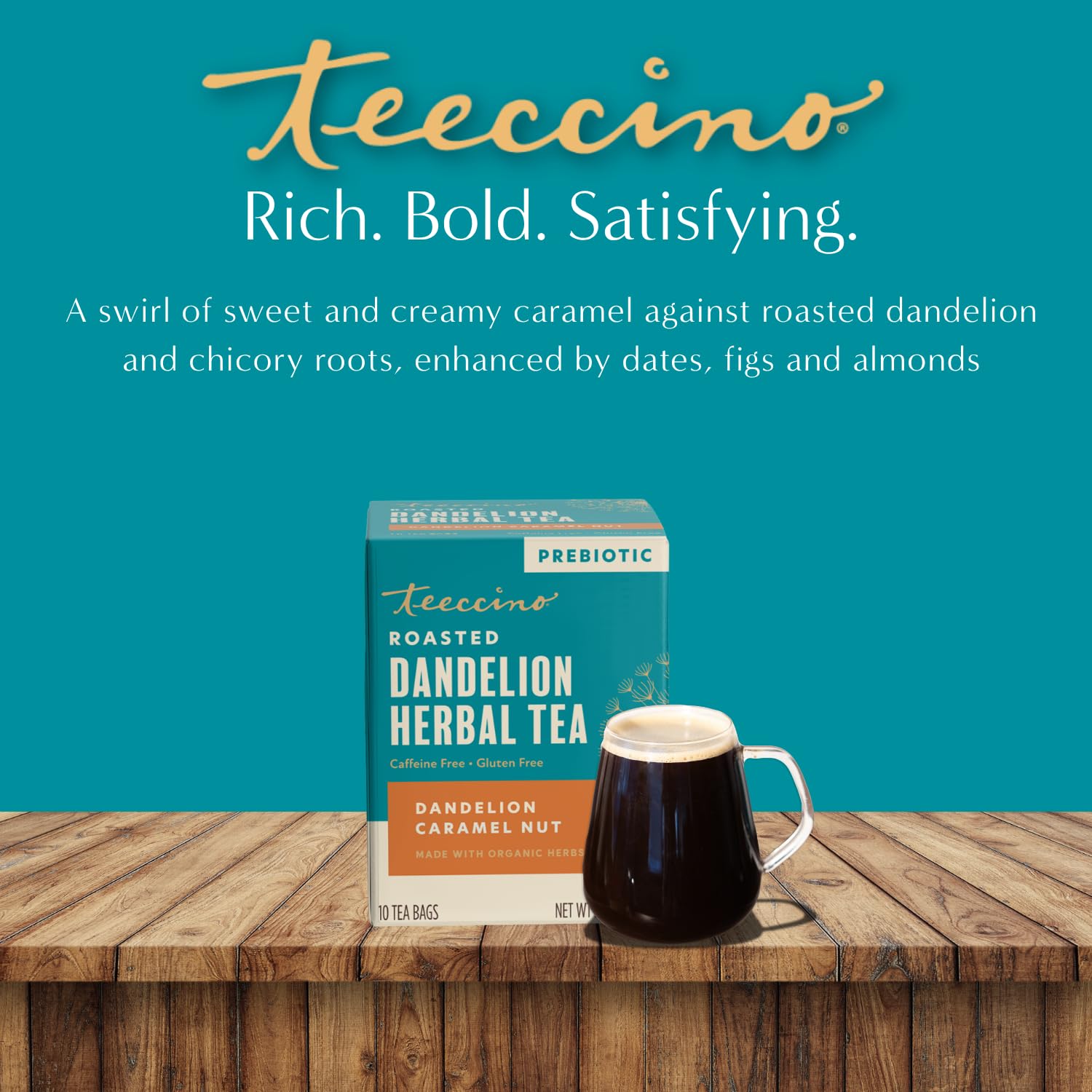 Amazon.com : Teeccino Dandelion Caramel Nut Tea - Caffeine Free
