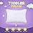 Utopia Bedding Toddler Pillow (White, 2 Pack), 13x18 Pillows for Sleeping, Soft and Breathable Cotton Blend Shell, Small Kids Pillow Perfect for Toddler Bed and Travel (Intended for Age 2 and up)