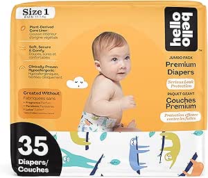 Hello Bello Diapers Jumbo Pack - The Potty Bowl Size 1, 35 Count ...
