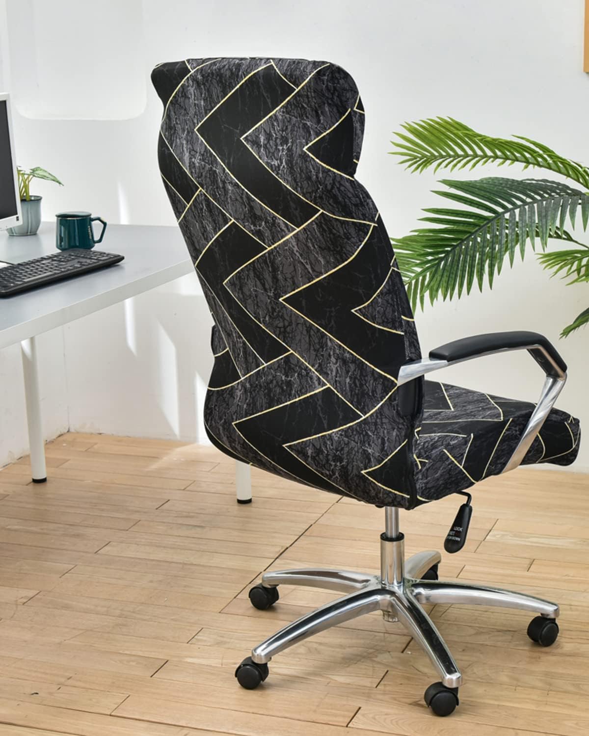 Deisy Dee Office Chair Covers Stretchable Computer Desk Chair Covers for Executive Boss Chair