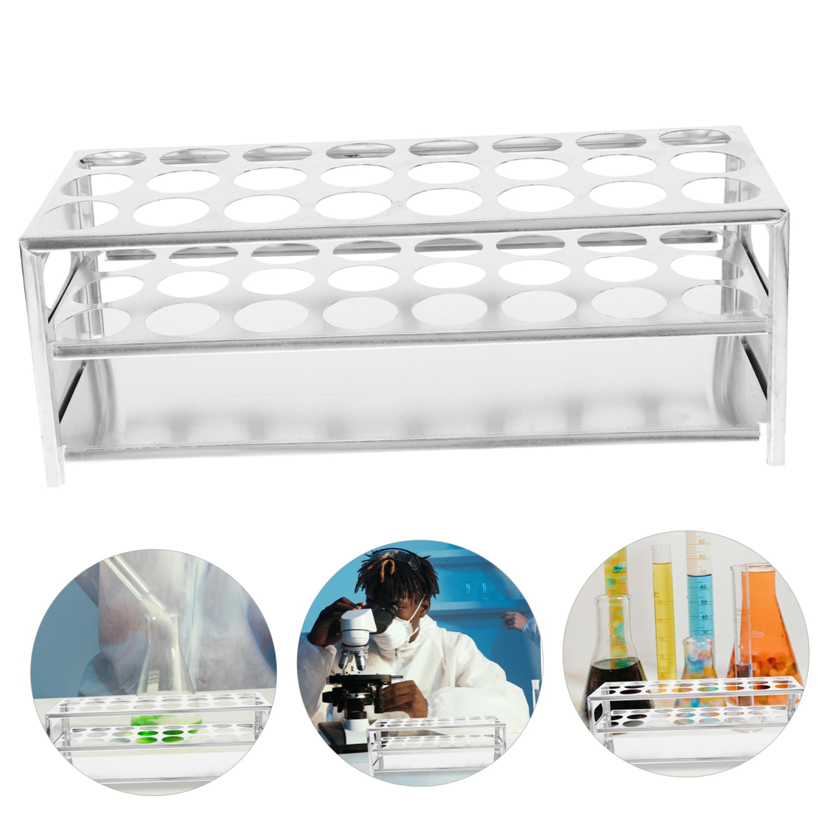 Gatuida 3stücke Laboratory Test Tube Reagenzglasständer Für Chemie Stabiler Organizer Für Röhren Für Labore Und Experimente Effiziente Aufbewahrung Und Sichere Nutzung