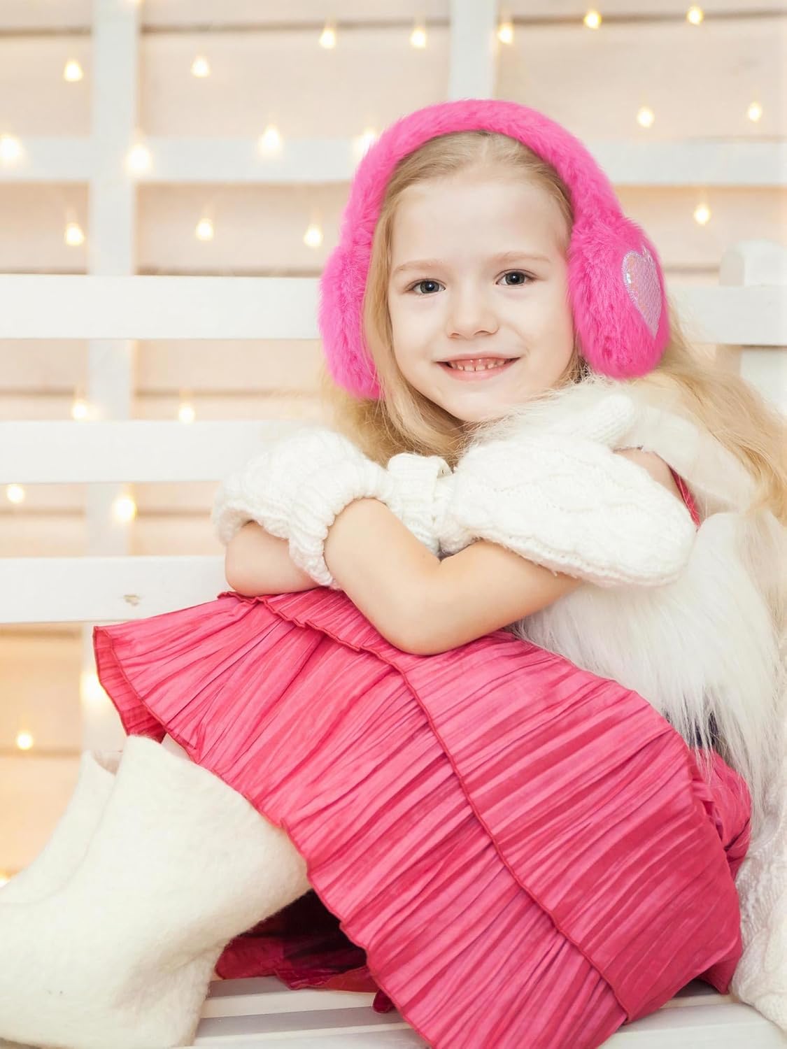 3 Pcs Winter Earmuffs for Kids Outdoor Warm Furry Knitted Ear Warmers Soft Plush Comfortable for Boys Girls - Image 7