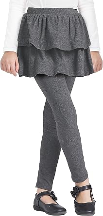 LUOUSE Girls Pants with Skirt, Leggings for Girls 4-12 Years