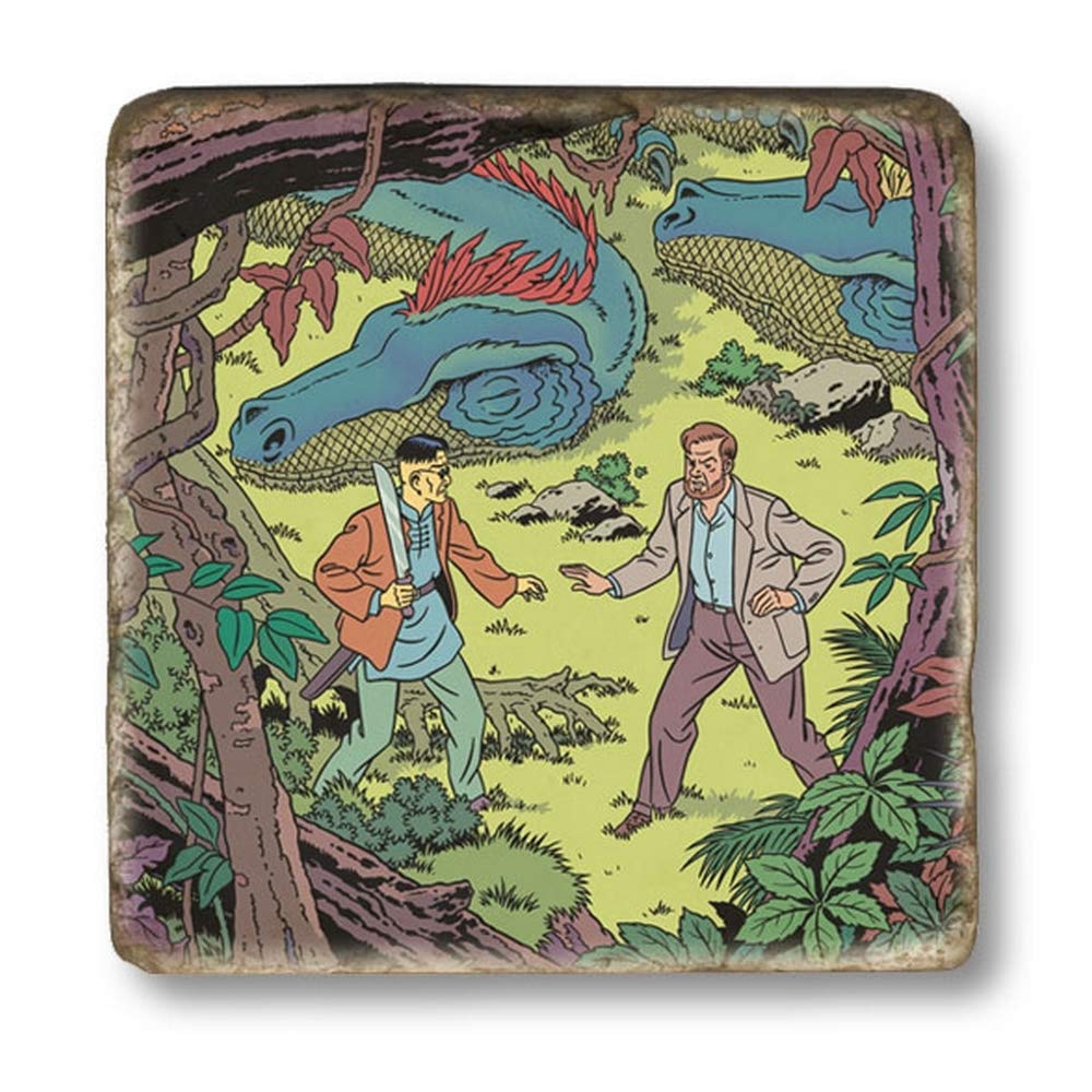Placa mármol Blake y Mortimer Valle de los inmortales T2 decorativa de 20x20cm