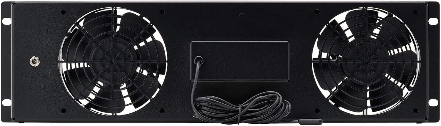 TRIPP LITE 3U Digital Temperature Sensor with 2 12VDC High-Performance Fans, Blanking Panel, LCD (SRFAN3UDCTEMP)