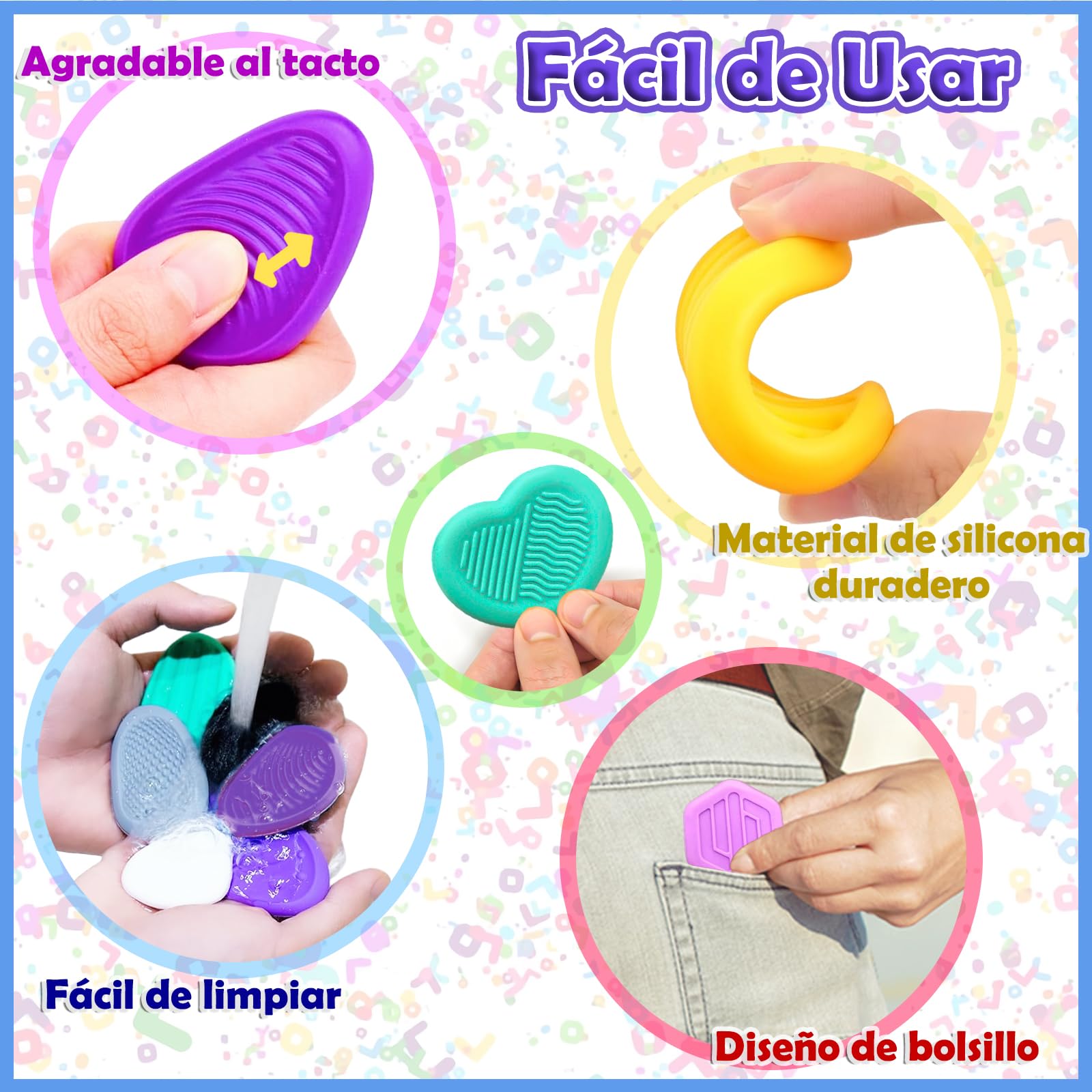 Echehi Juguetes Sensoriales para Niños y Adultos, 12 Piezas con 23 Texturas Únicas, Juguete Antiestres y Anti-Ansiedad de Silicona, Ideal para Casa, Aula y Oficina. Rojo Echehi Juguetes Sensoriales para Niños y Adultos, 12 Piezas con 23 Texturas Únicas, Juguete Antiestres y Anti-Ansiedad de Silicona, Ideal para Casa, Aula y Oficina. Rojo