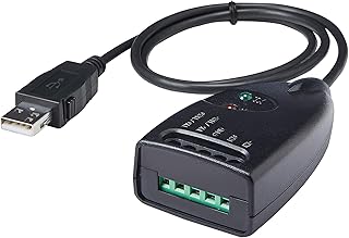SystemBase - Made in Korea - USB to 1port RS422/RS485 Terminal Block(5pin TBL) Serial Converter, Cable Length 1.97ft(0.6m), Latching Applied USB 2.0, USB to RS422/485 Serial Converter (BASSO-1010UC)