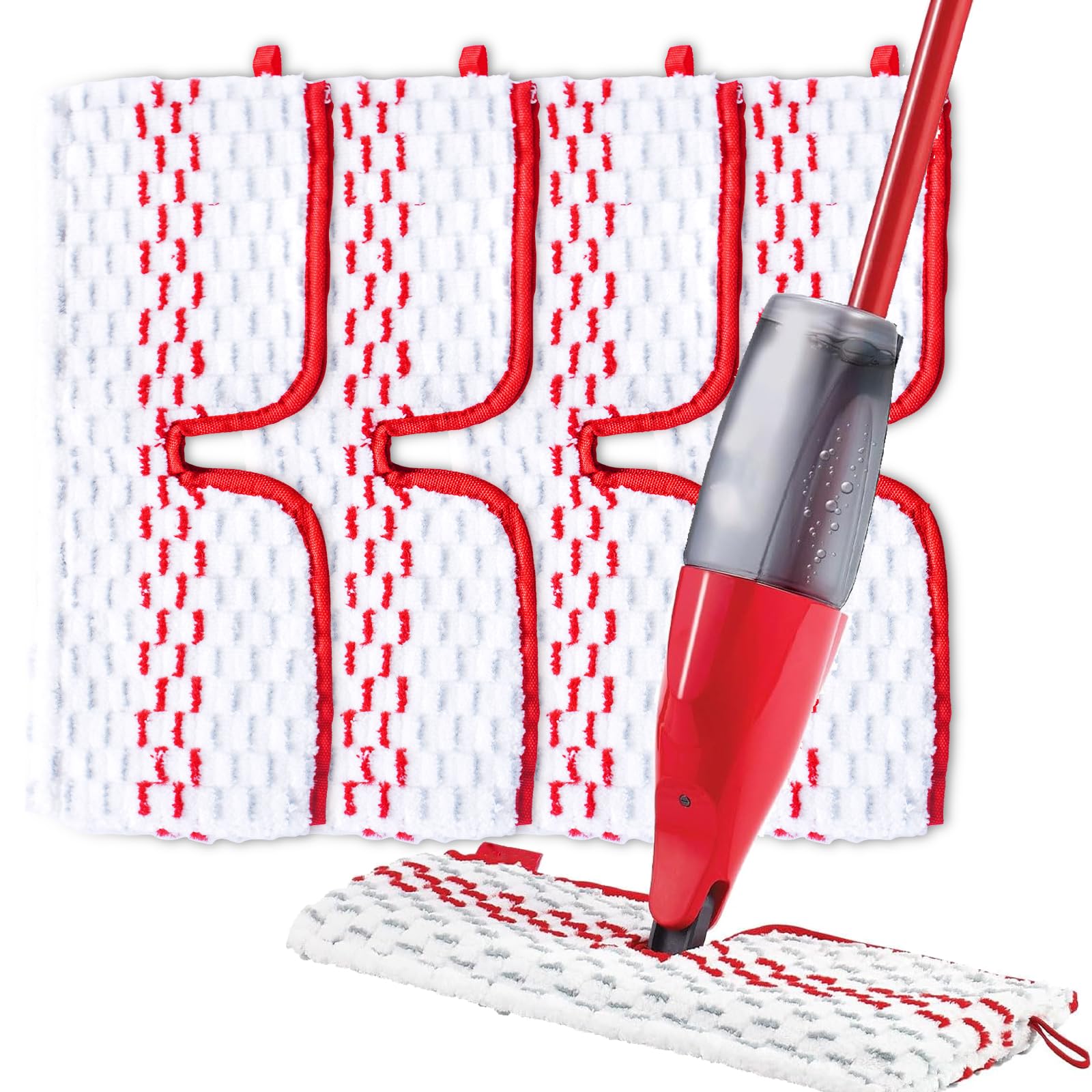 4 Panni Di Ricambio Per Vileda 1-2 Spray Max - Kit Microfibra Super Assorbente Per Lavapavimenti - Foto 7