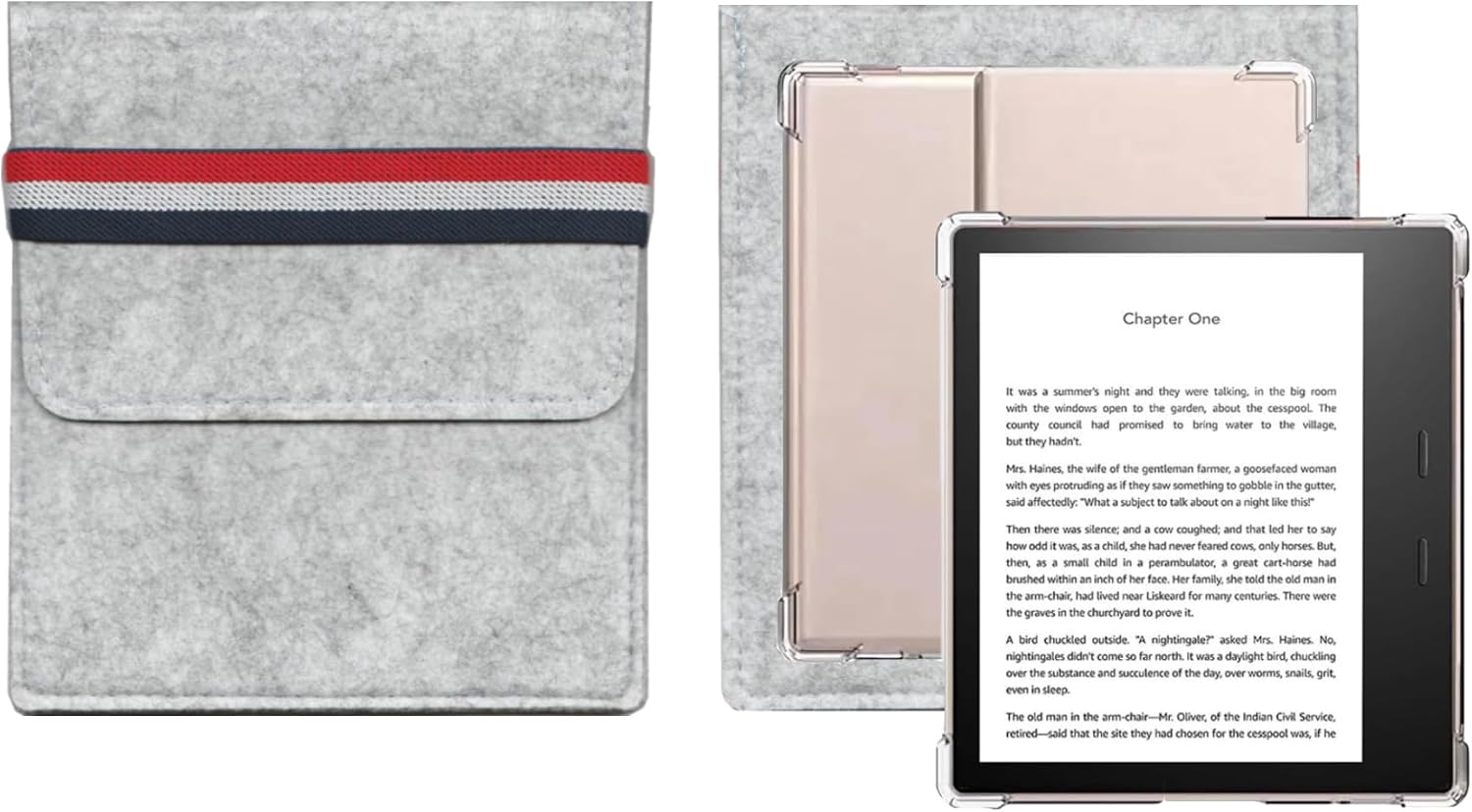 Kobo Libra Colour Sleeve Pouch, Felt Fabric Kindle Oasis Sleeve Travel Carry Bag Cover Also for 7" e-Reader Kobo Libra 2/Kobo Libra H2O