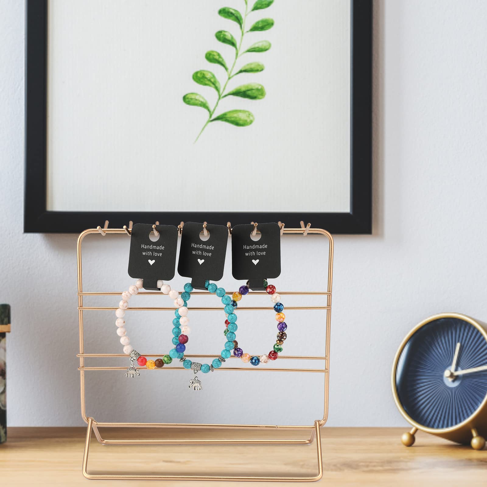 100 Cartellini Espositori Per Gioielli In Carta Kraft – Autoadesivi, Con Scritta 'Handmade With Love', Per Orecchini E Bracciali
