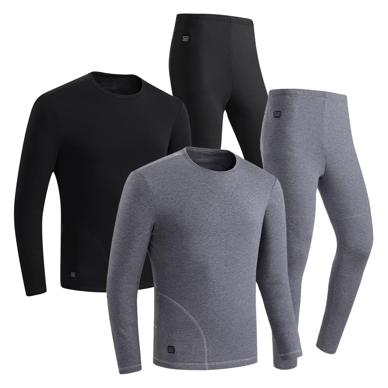 Thermo Unterwäsche Set Thermo Unterwäsche Langarm Funktionsunterwäsche Atmungsaktiv Thermoanzug Ski Funktionswäsche Unterhemd + Unterhose Sportunterwäsche Winter Thermo Oberteil