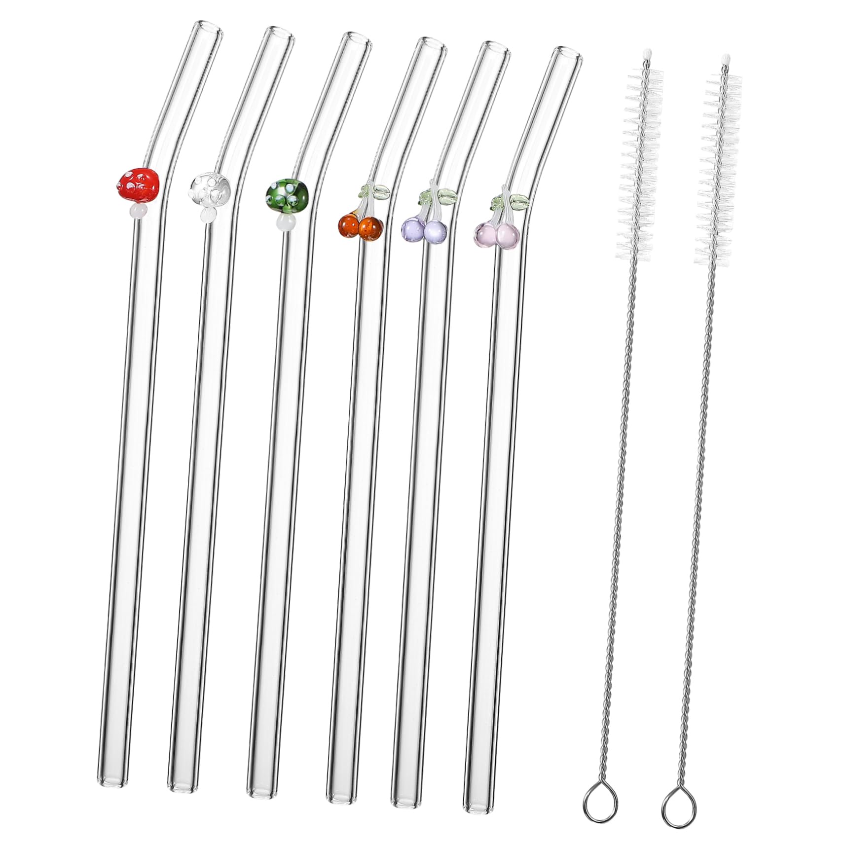 Pailles en verre réutilisables pour cocktails et apéritifs festifs, design élégant lot de 6