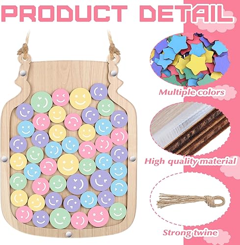 Miniatura 9 de Zhanmai Tarros de recompensa para el aula de 11.57 x 8.66 pulgadas para niños pequeños, para entrenamiento de orinal y comportamiento positivo,