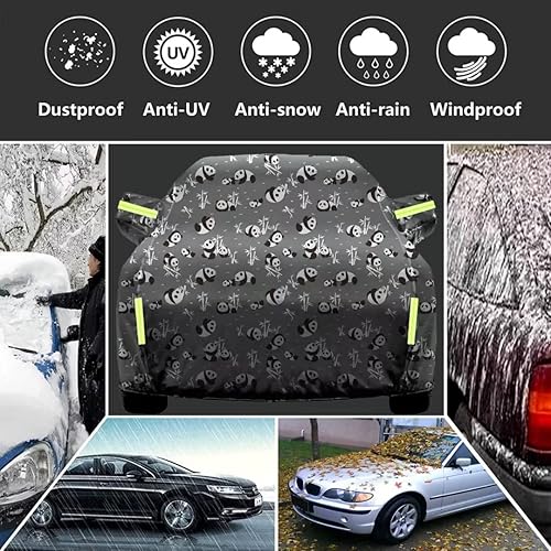 Miniatura 4 de Car Cover for Daewoo Leganza 1997-2002,Panda car Covers All Season Protection Car Cover with Quick Install Tow Rope
