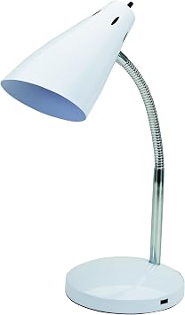 V- Light Adjustable Desk Task Lamp, White VS150002W