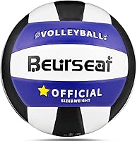 Vista 11 de Voleibol, voleibol, tamaño oficial 5 pelota de voleibol de playa, voleibol suave al tacto, para interiores y exteriores Azul/claro