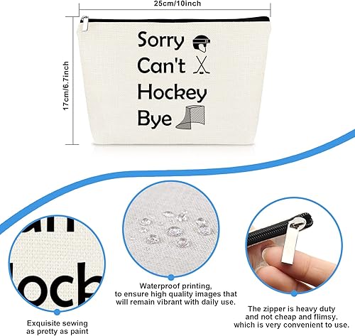 Miniatura 2 de Sportybella - Regalos de hockey para mujeres, bolsa de maquillaje para jugadoras de hockey, bolsa de cosméticos, regalos de hockey sobre hielo,