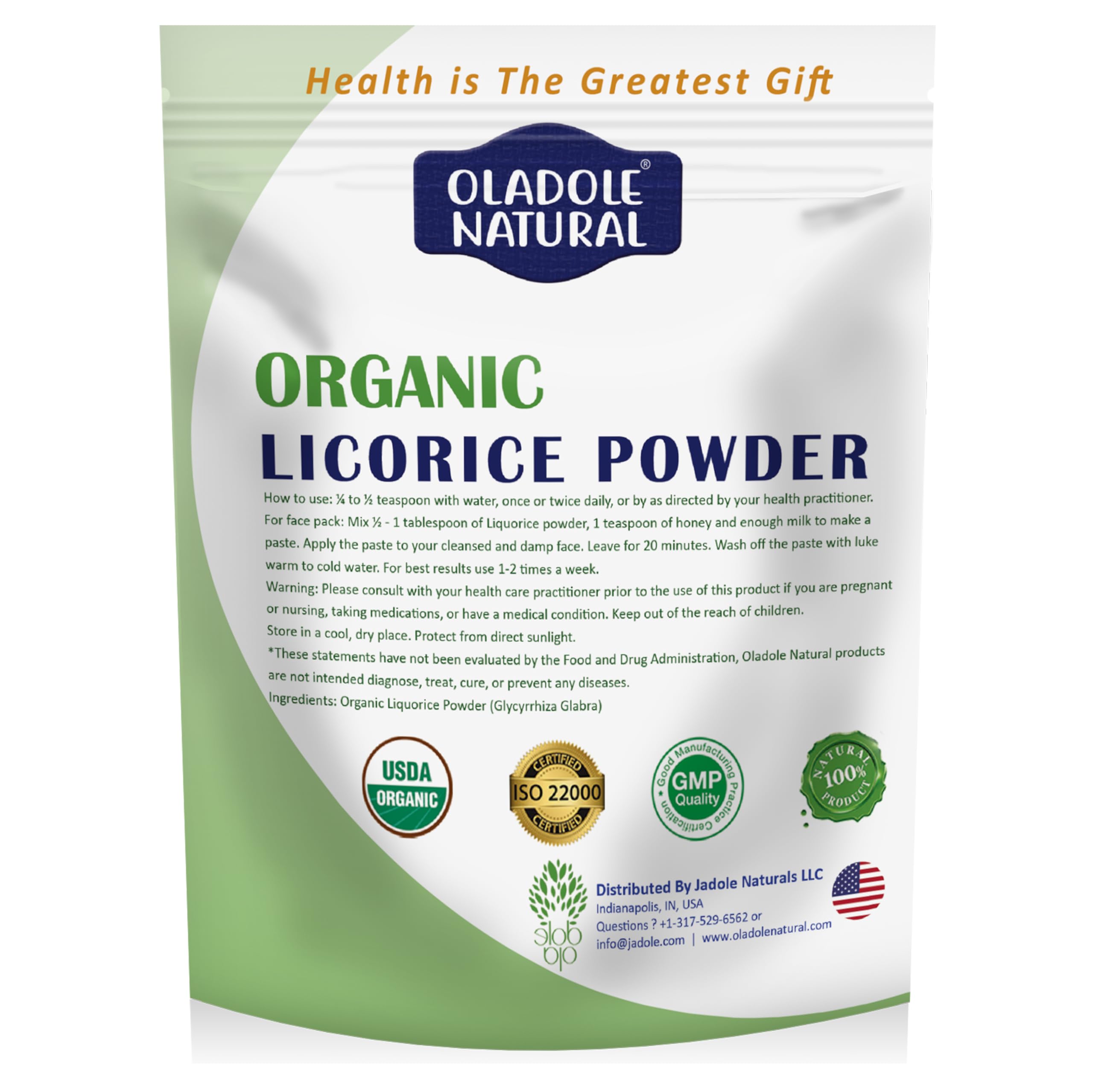 Oladole Natural Licorice Root Powder- 100g | Digestive Aid, Immune Booster, Respiratory Support, Boost Energy, Supports Healthy Skin & Hair, Powerful Antioxidant, Metabolism | Non- GMO, Gluten FreeOladole Natural Licorice Root Powder- 100g | Dige…
