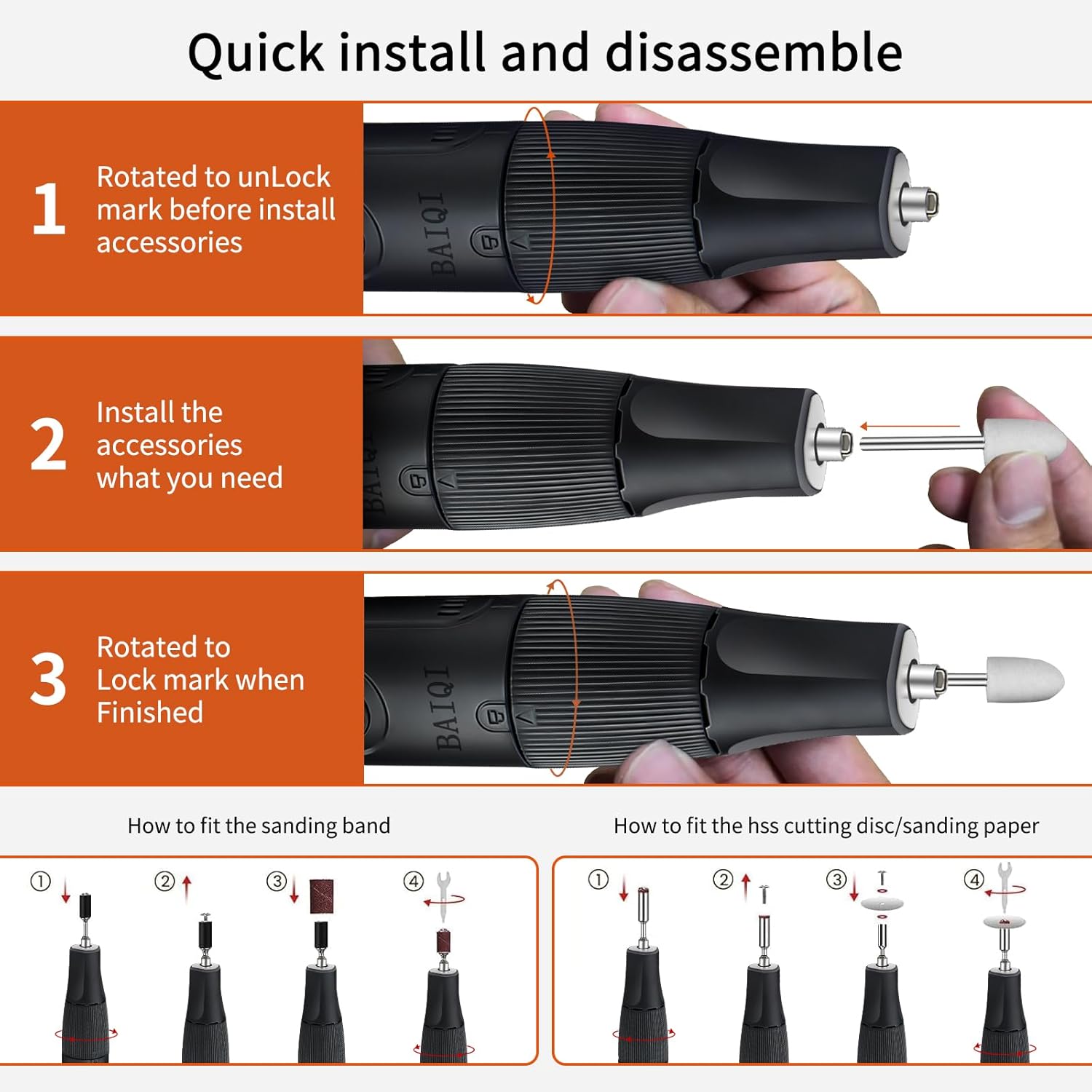 8.0V Cordless Rotary Tool, 5 Speeds, 65 Pcs Rotary Tool and Accessories Multi-Purpose For Carving, Engraving, Sanding, Polishing and Cutting,DIY Crafts