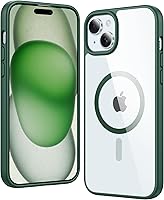 Vista 102 de FNTCASE Funda para iPhone 15 Plus: Fundas magnéticas transparentes para teléfono con protector de pantalla compatible con Magsafe Slim Anti