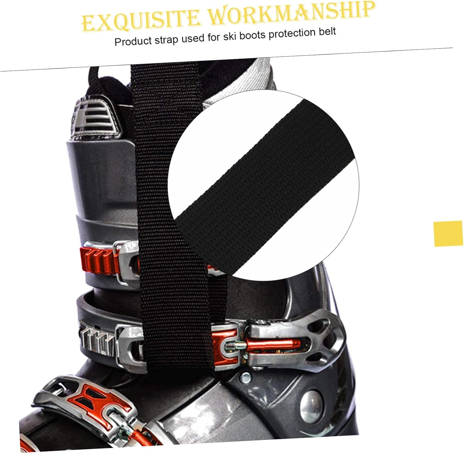 Milisten 3pcs Ski Boot Strap Carrier Lightweight Shoulder Sling for Snowboard Ice Skate Convenient to Carry Friendly Design for Outdoor Activities