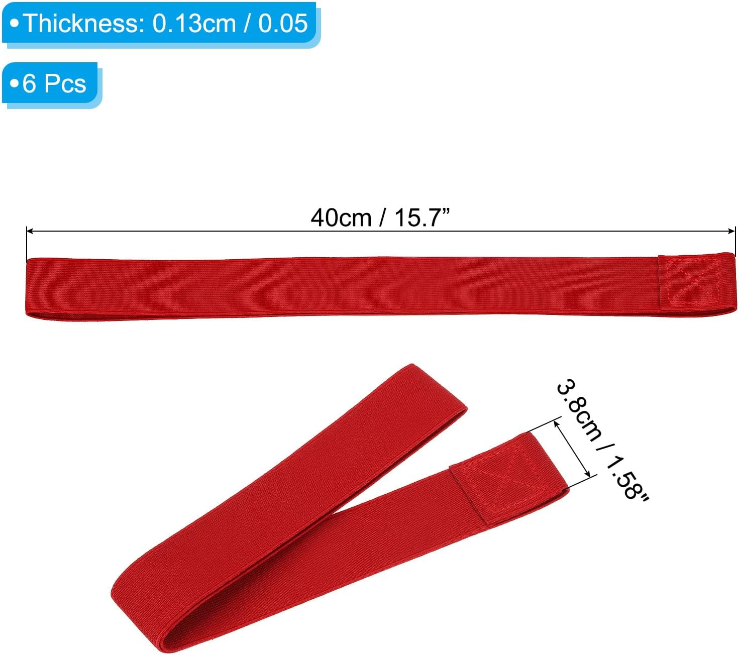 PATIKIL Towel Bands, 6 Pack Stretchable Towel Clips Cruise Essentials Windproof Beach Towel Straps for Beach Cruise Pool Chairs, Red