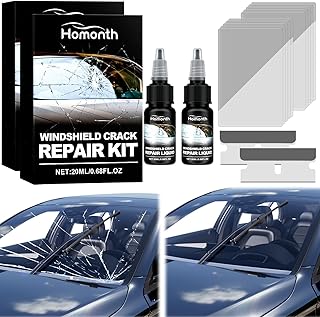 2PCS Cracks Gone Glass Repair Kit, 2024 Upgrade Windscreen Tools, Multifunctional Windshield Crack Repair Kit, Car Glass Repair Glue for Fixing Chips and Cracks