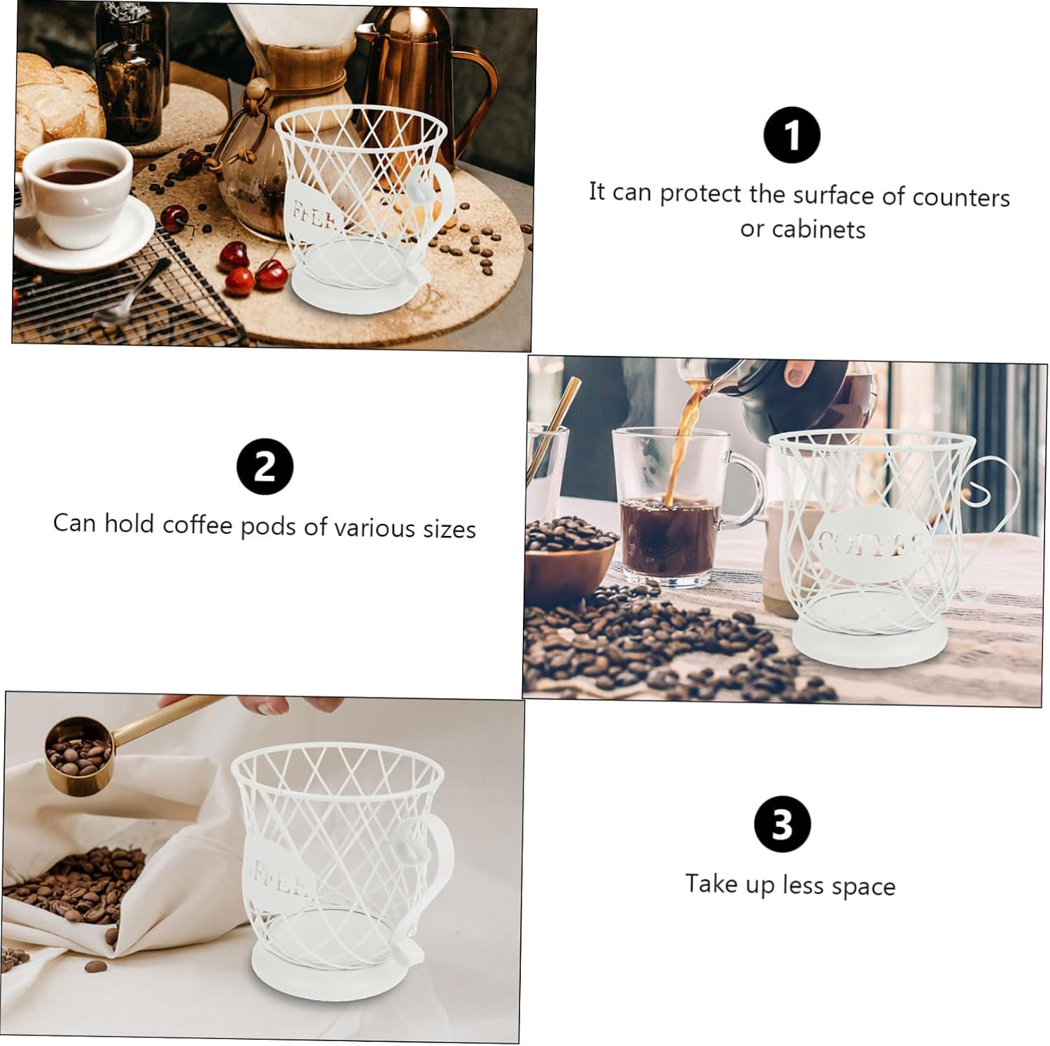 1pc Coffee Holder Metal Capsule Storage Mug Organizer Coffee Organizer