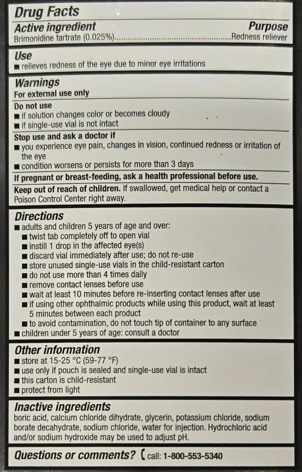 Lumify Redness Reliever Eye Drops 0.08 fl oz & 20 Single-Use Vials 0.013 fl oz, Travel Set - Image 5