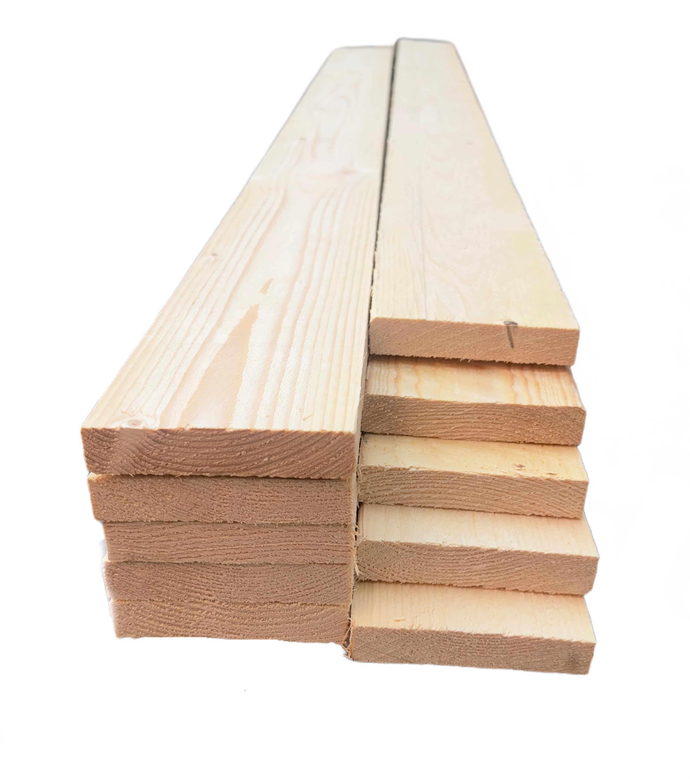 Timber Wood Planks Rough Sawn Natural Pine Board 19 x 100 cm (1" x 4") DIY Projects and Picket Fence Slats (10, 1500)