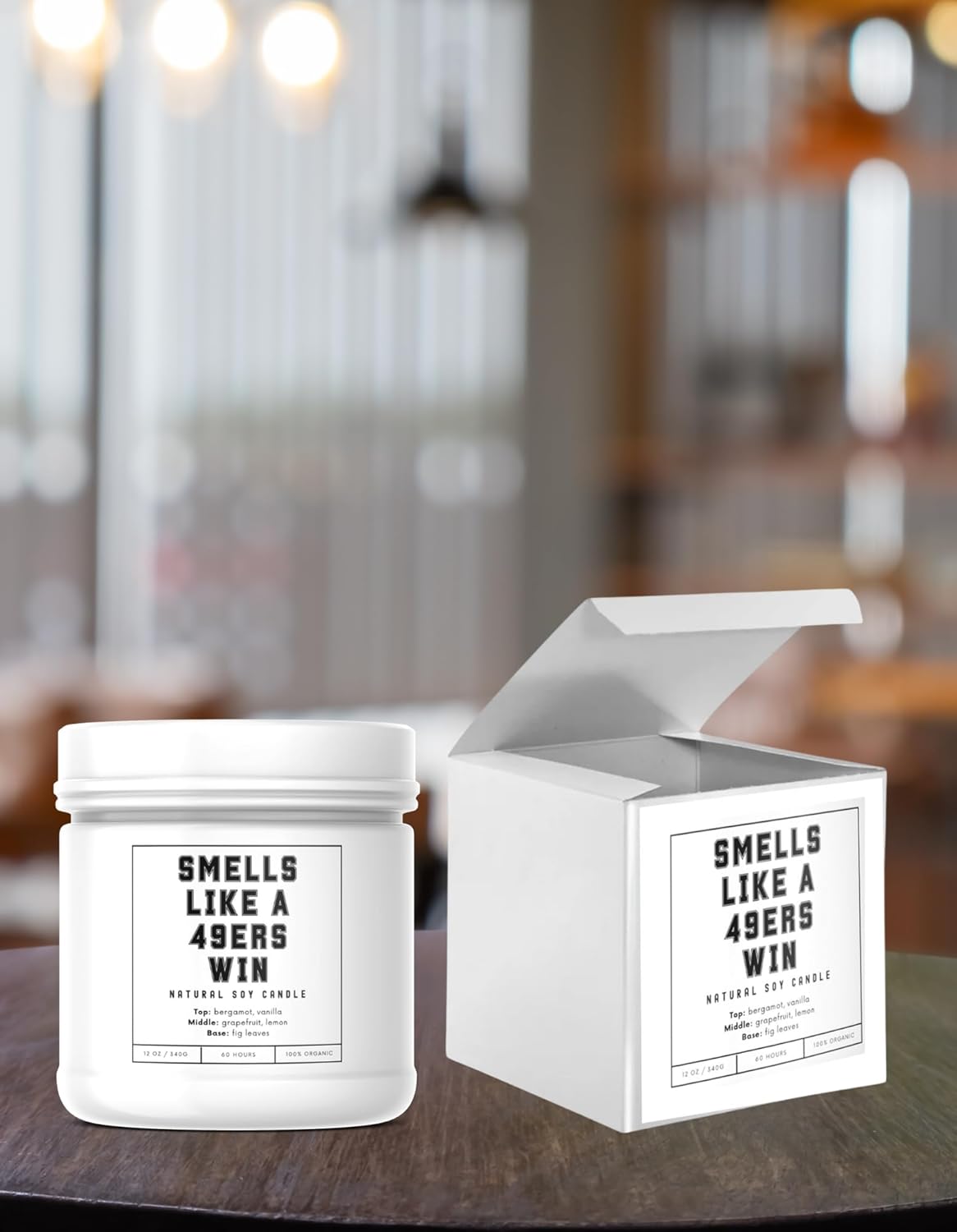 Smells Like a Bills Win Sports Candle - Scented Soy Wax Candle (8.0 oz) 50-60 Hour Burn Time, Cotton Wick, Frosted White Glass Jar, (Vanilla) - Image 3