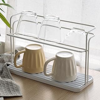 【aiji】ボトルスタンド 筒水切り 水切りラック 水筒たて 水筒干し スリム 省スペース 滑り止め 乾かす 乾燥 マグボトル/ジャグボトル/哺乳びん/まな板/鍋ふた 収納ラック 棚 収納ラック キッチン収納 ボトル収納 水切り ホワイト