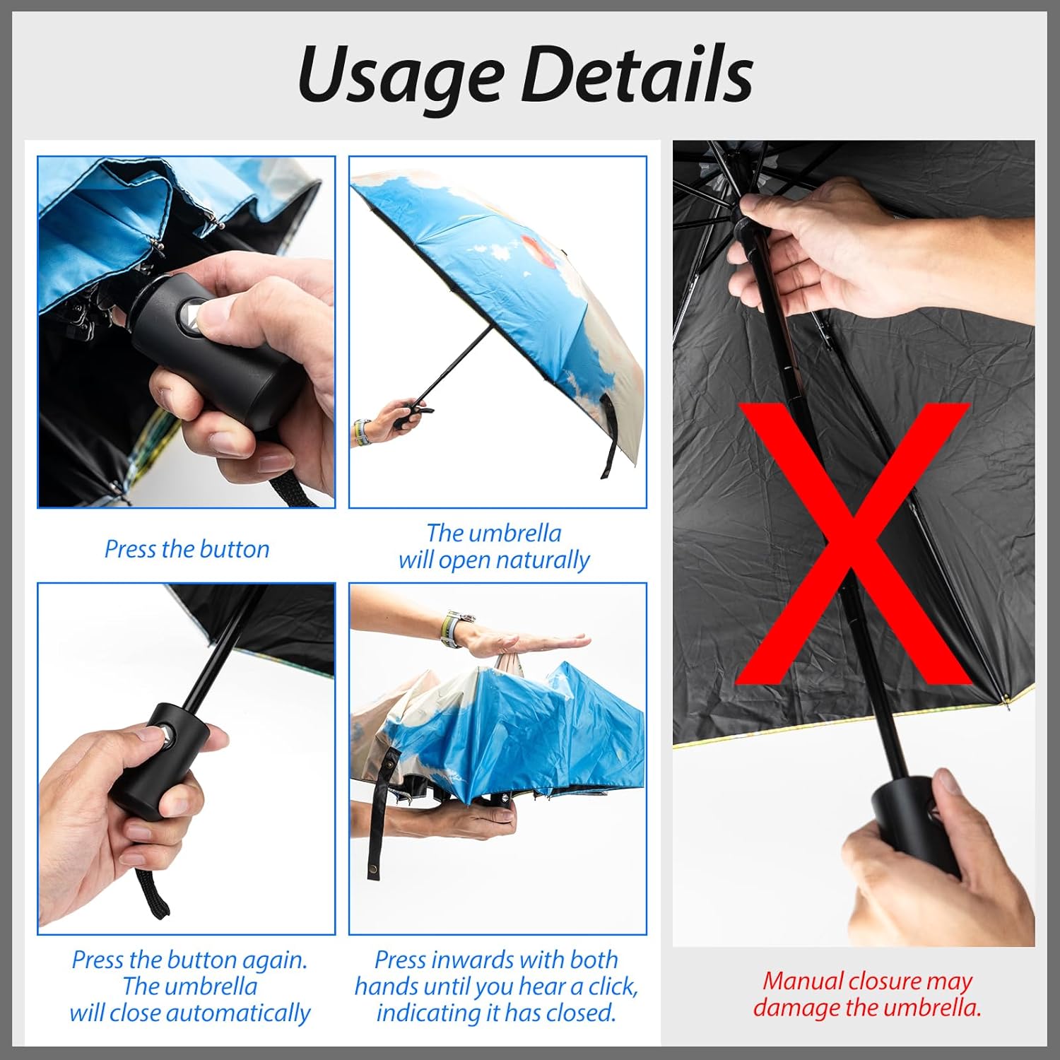 Custom Umbrella, Personalized Compact Travel Umbrella Folding Umbrellas for Rain & Sun, Ideal for Company Advertising, Gifts for Men, Women, And Family Festivals, Birthdays, Anniversaries
