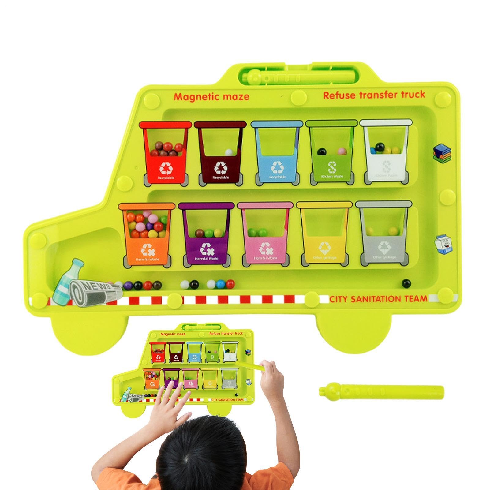 Magnetisches Farblabyrinth Feinmotorik Aktivitäten STEM Vorschule 2-6 Jahre | Farbsortierspielzeug für Kinder Mädchen Geburtstag Homeschool Reise Aktivitäten Mathe STEM Spielzeug