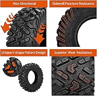 Vista 5 de FORERUNNER - Neumáticos ATV 25x8-12, todo terreno, 6PR 25x8x12, ATV, UTV, Trail Mud Sand Off-Road (paquete de 2, sin cámara)