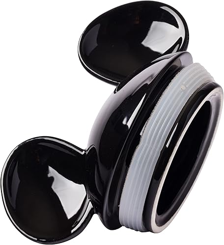 Miniatura 5 de Silver Buffalo - Tarro de cerámica para galletas o aperitivos esculpido en 3D y pintado a mano con forma del ícono de Mickey Mouse, de Disney Disney