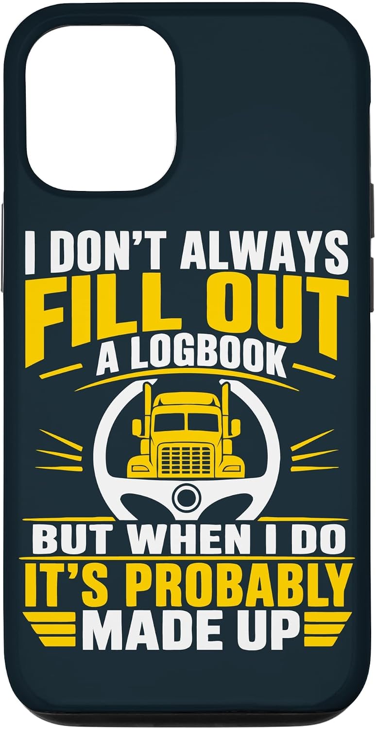 Funny Trucker Logbook Truck Driver Case for iPhone 12/12 Pro