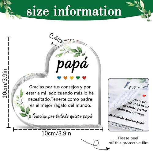 Miniatura 2 de Regalos para papá, regalos para papá, abuelo, de hija, hijo, nietos, el mejor regalo de papá, regalo de cumpleaños para papá, placa acrílica,