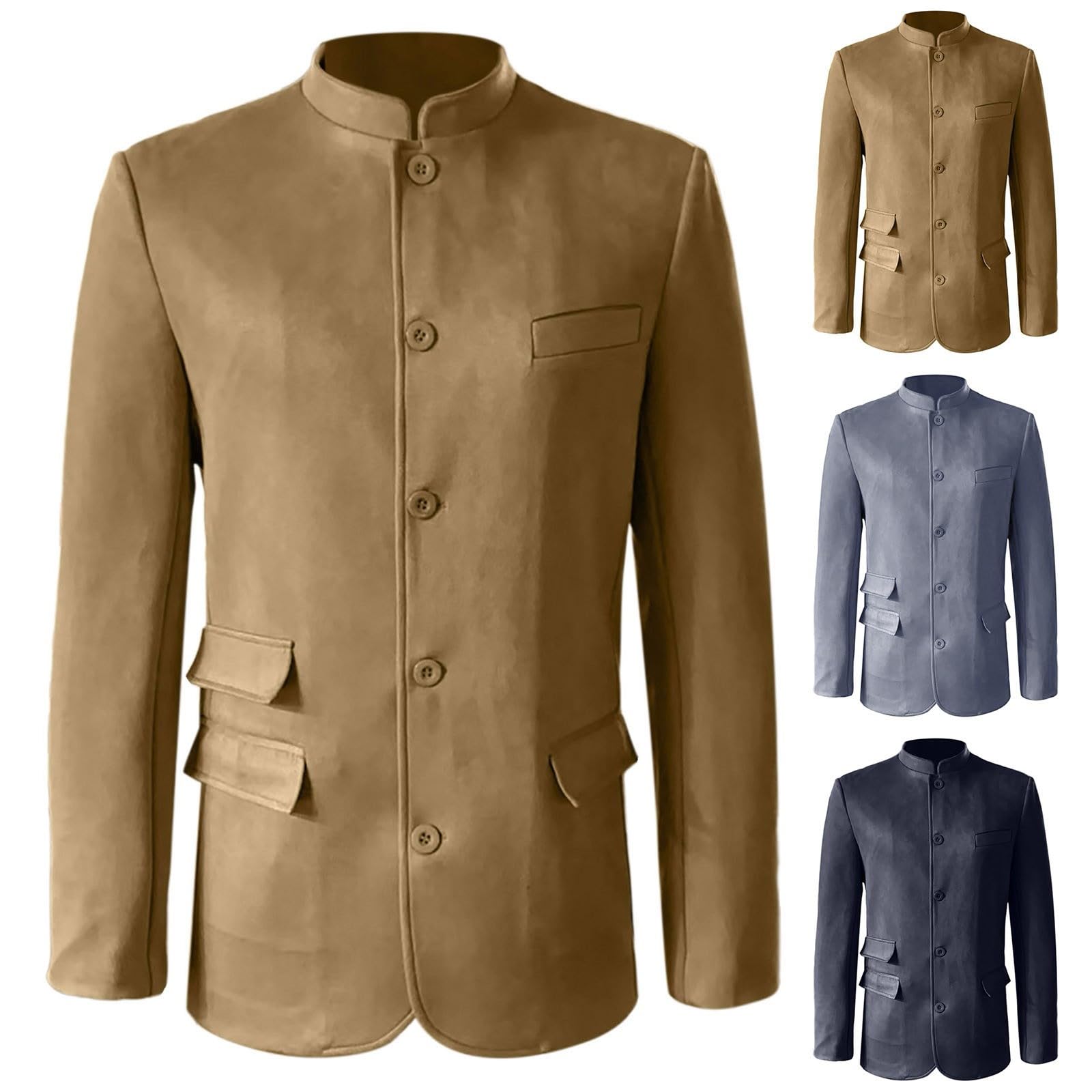 Genérico Blazers Hombre Casual, Chaqueta Americana Hombre Casual, con Estampado Y con Bolsillos Elástica Transpirables Americana Holgados Slim Fit Elegante Cómodo Blazers para Fiestas O Conciertos
