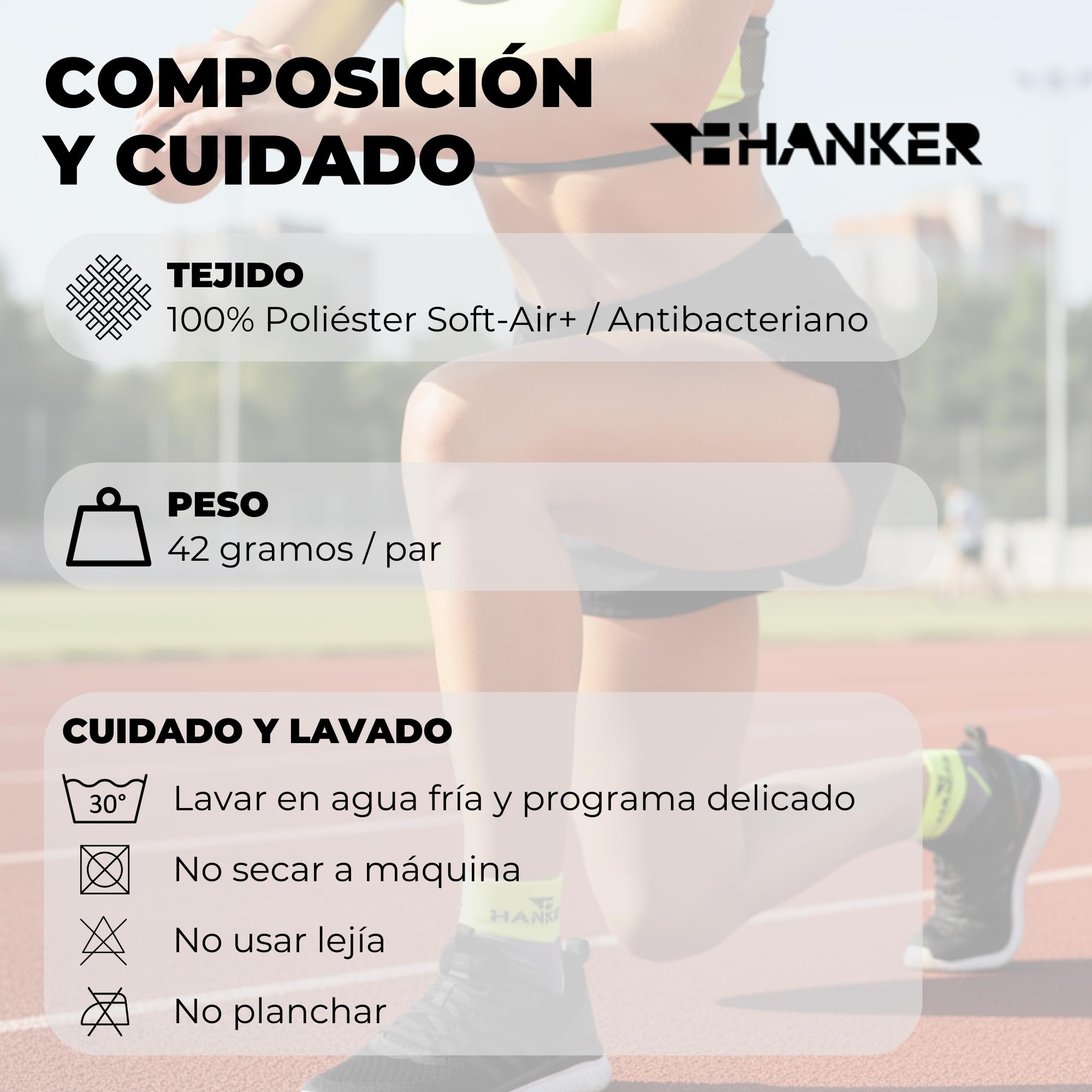 HANKER Calcetines Trail Running Hombre Mujer Sin Costuras Transpirables Antirozaduras Compresión
