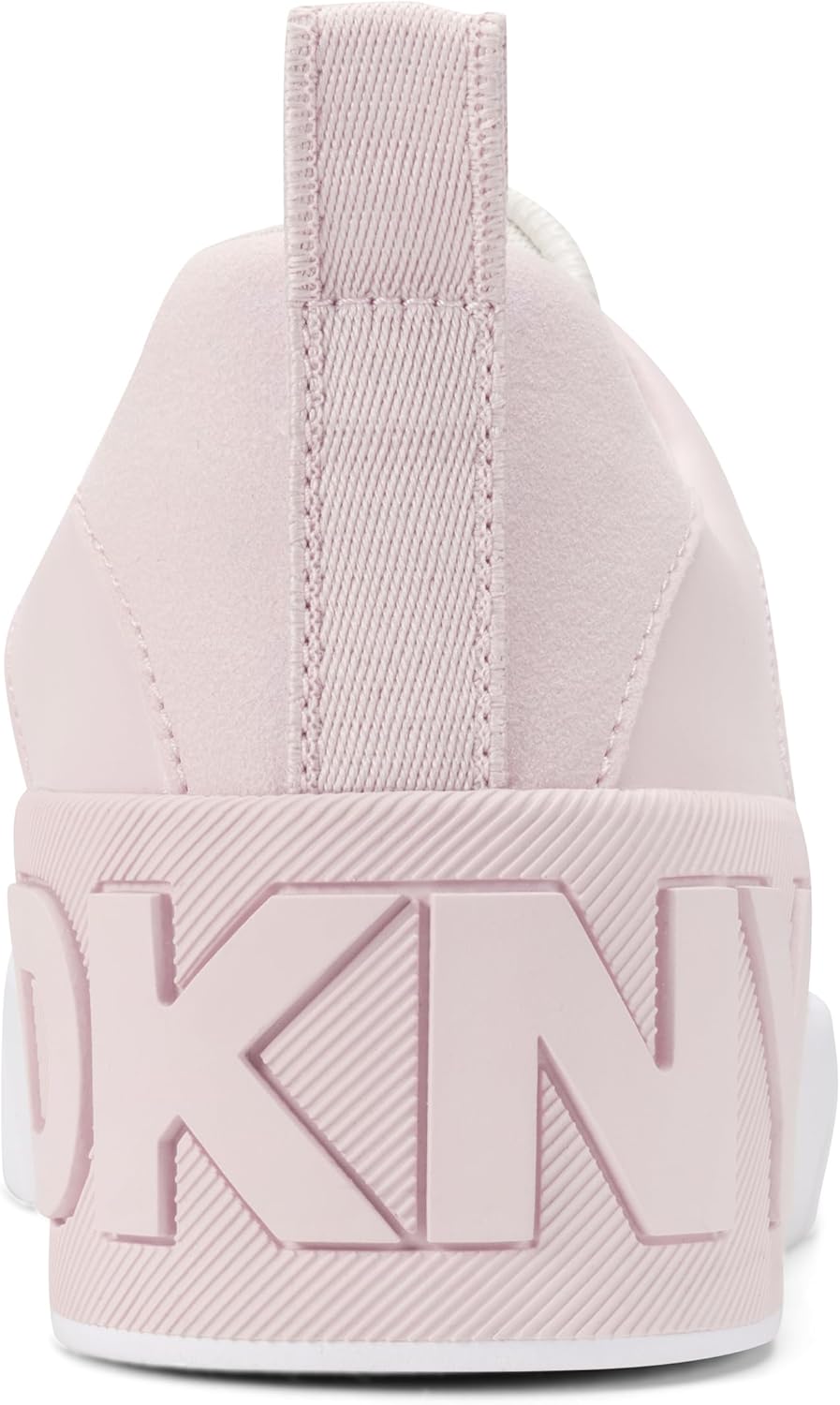 DKNY Women's Magdelena Lace Up Sneaker with Logo, Soft White/Light Pink, 8 - Image 2