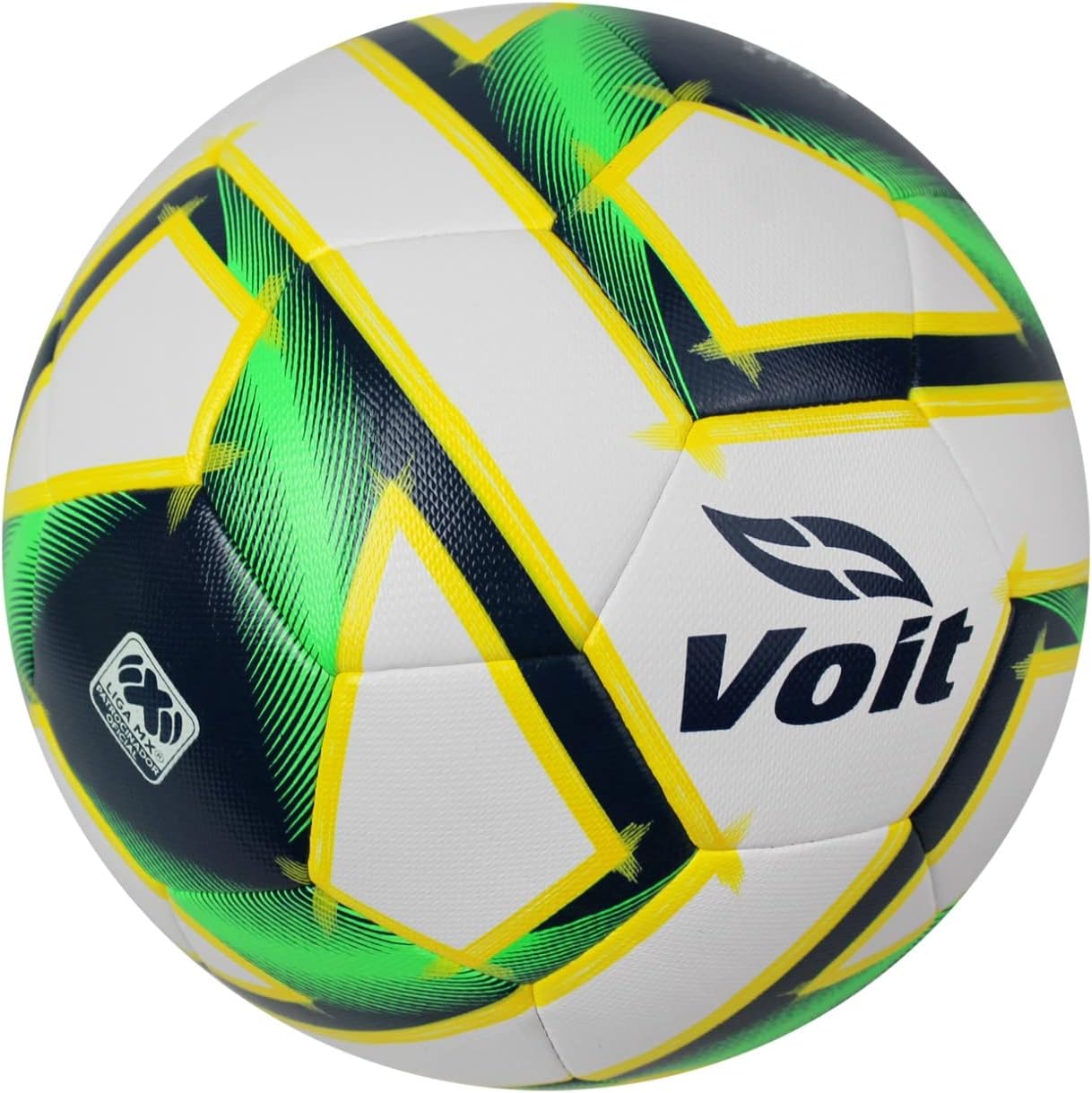 VoitSoccer Ball No. 5 Liga MX Clausura 2023, White/Yellow/Green: for Passionate Amateur Players, Built with Cutting-Edge Hybrid Tech Technology