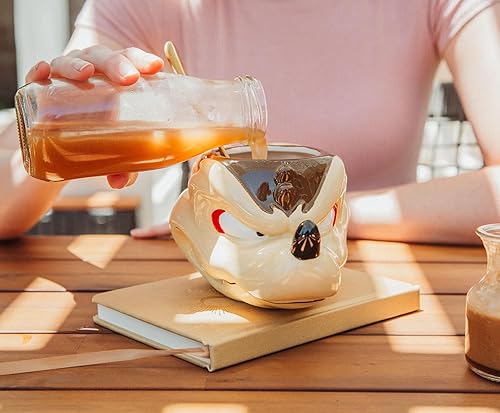 Miniatura 4 de Silver Buffalo Looney Tunes Wile E. Coyote - Taza de cerámica esculpida en 3D, taza de café grande para expreso, té, capacidad para 20 onzas