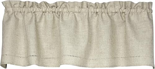 Cortina Chic Snapshots 58 pulgadas de ancho x 14 pulgadas de largo lino y poliéster Clean & Simple Cenefa, lino